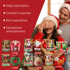 Juego de globos navideños de papel de aluminio con Papá Noel, renos y bombas manuales