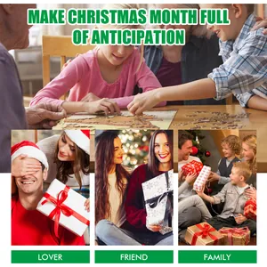 Calendrier de l'Avent de puzzle de Noël pour le compte à rebours festif en famille