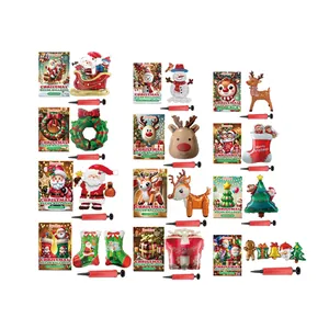 Set de globos de Navidad DOWMOO con Papá Noel reno árbol y bombas de mano