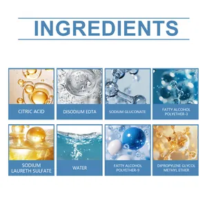 Detailed ingredient list for white shoe cleaner showing chemical components like citric acid