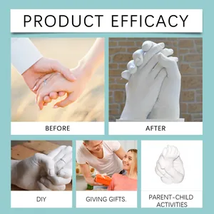 Detailed product efficacy of DIY hand casting kit for couples and family souvenirs