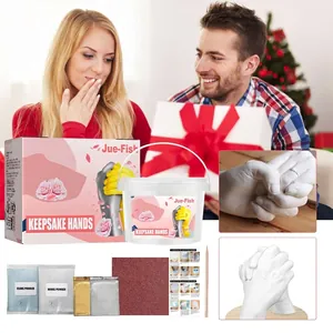 3D Stereo Hand Mold DIY Casting Kit Keepsake Hands Molding Powder Set For Couples Wedding Anniversary DIY Memorial Gift