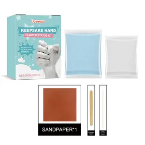 Complete DIY keepsake hand plaster statue kit with 200g molding powder and accessories