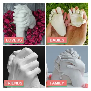 3D hand casting kit for DIY plaster hand and foot molds for family and lovers