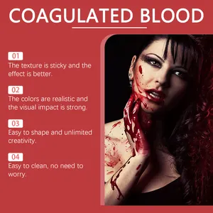 Pasta di finto sangue coagulato rosso scuro realistica per effetti di trucco horror di Halloween