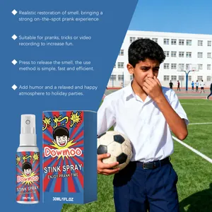 Prank stink spray bottle for funny tricks and holiday parties with realistic odor