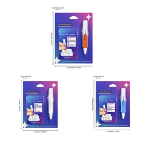 Dimensions détaillées des stylos de peinture diamant multicolores avec distributeur de perles
