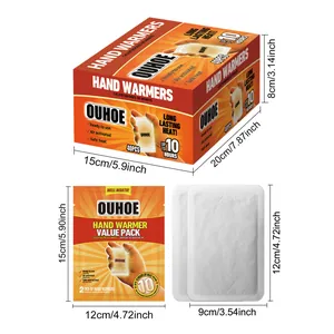 Guide détaillé des tailles pour la boîte de 40 chauffe-mains OUHOE et les coussinets