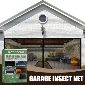 YEGBONG garage insect net 13.1x6.5ft retractable mesh screen for garage door protection