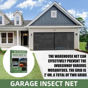Durable garage insect net for effective mosquito protection on two car garage doors
