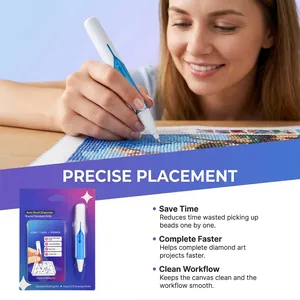 Stylo distributeur de perles automatique pour un placement précis en peinture de diamant