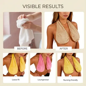Soft sweat-absorbing sports towel bra for loungewear and nursing, multiple colors available.