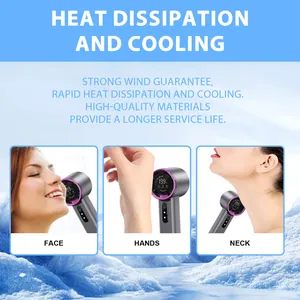 Detailed application of portable high-speed fan for cooling face, hands and neck