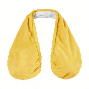 Soft and breathable sweat-wicking breast towel for sports in bright yellow color