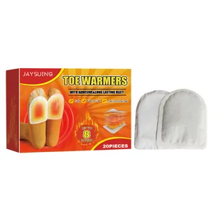 JAYSUING Self-Adhesive Toe Warmers with 8-Hour Long Lasting Heat for Winter, 20 pieces