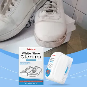 Jakehoe weißer Schuhreiniger mit großer Bürste zum Entfernen von Flecken auf Sneakers