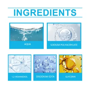Vista detallada de los ingredientes de la almohadilla de gel refrescante para gorras