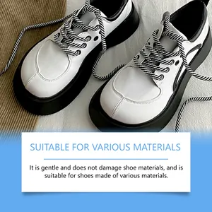 Gentle white shoe cleaning brush suitable for various sneaker materials and surfaces