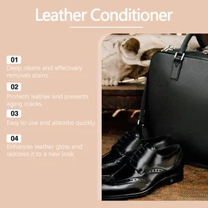 Acondicionador de cuero profesional para limpiar y restaurar zapatos y bolsos de piel