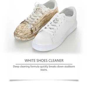 Deep cleaning formula white shoes cleaner cream for removing stubborn stains on sneakers.