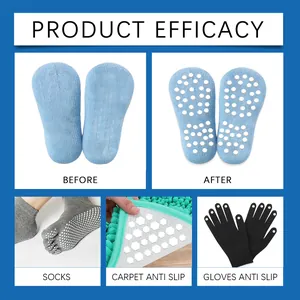 DIY anti-slip silicone glue set for socks, carpets, and gloves, shown in detail