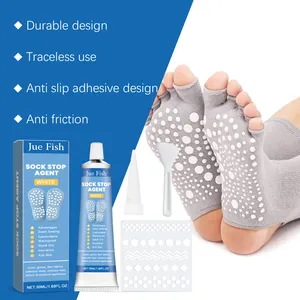 Detail view of Jue-Fish sock anti-slip adhesive set with applicator and stencil