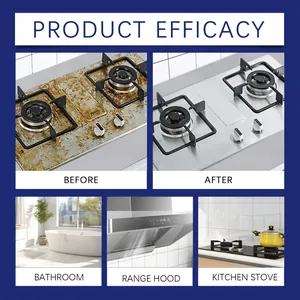 Resultados antes y después del limpiador multiusos para cocina y baño.