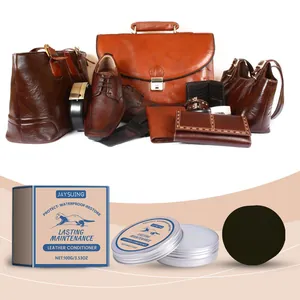 Crema Acondicionadora de Cuero Cera de Abeja Carnauba Reparación de Arañazos Impermeable para Zapatos Asientos Coche Muebles