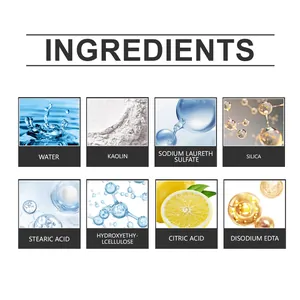 Detailed ingredient list for glass stove polishing cleaner including kaolin and citric acid