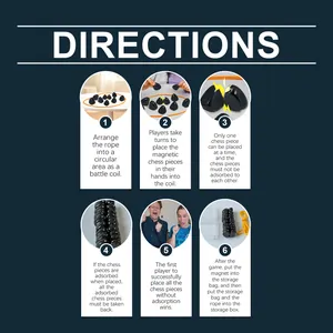Detailed step-by-step gameplay directions for magnetic chess interactive puzzle toy