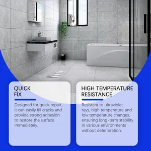 Quick repair tile and marble glue for filling cracks and holes in bathroom