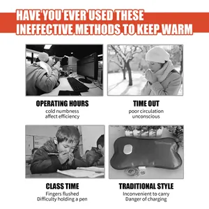 Infographie montrant l'inconfort des mains froides au bureau face à la bouillotte.
