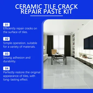 Ceramic tile repair paste kit features and application result in a clean living room