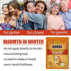 Lot de chauffe-mains jetables OUHOE pour l'hiver avec 10 heures de chaleur durable