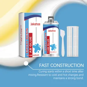 Jakehoe 50ml epoxy resin AB glue kit for tile and pipe repair with spatula and mixer