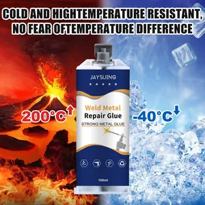 Colle de réparation métallique industrielle résistante aux températures de -40°C à 200°C.