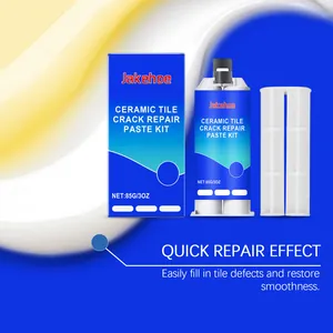 Detailed view of Jakehoe ceramic tile crack repair kit including 85g paste and nozzles