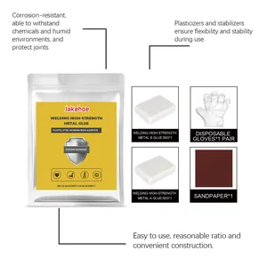 Jakehoe high-strength welding metal glue set including repair paste, gloves and sandpaper.