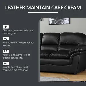 Features of leather maintain care cream for effectively cleaning and restoring black leather