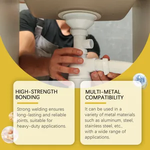 Detailed view of high-strength metal repair glue for multi-metal compatibility