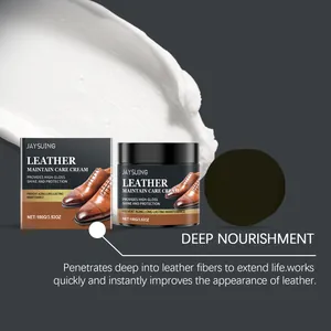 Nourishing leather maintenance cream providing deep nourishment and high-gloss protection