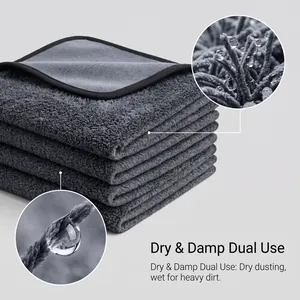 Detailed macro view of microfiber cleaning cloth showing texture and dual usage mode