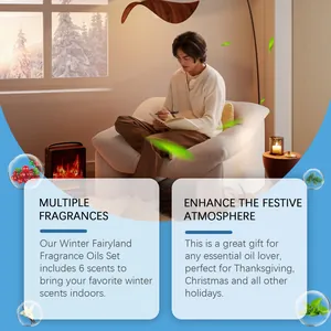 Winter Fairyland fragrance oils set featured in a cozy indoor holiday lifestyle scene