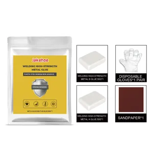 JAKEHOE high-strength metal welding glue putty kit with gloves and sandpaper
