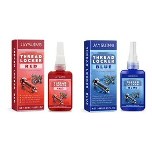 Jaysuing professional metal thread locker adhesive set red and blue 50ml for screw sealing