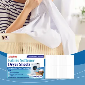 Jakehoe wasverzachter droogvellen voor langdurige frisse geur en zachte, antistatische kleding.