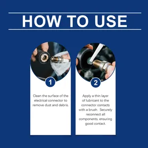 Instrucciones paso a paso para aplicar grasa dieléctrica en conectores eléctricos.