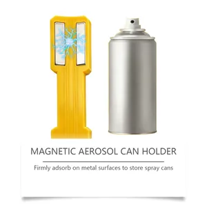 Magnetic aerosol can holder for toolboxes and metal surfaces in garage organization