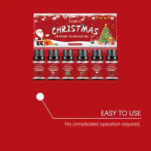 Weihnachtsduftöl-Set mit 6 Flaschen für festliches Home-Aromatherapie-Ambiente