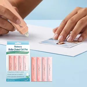Set de 4 bolígrafos de pegamento de puntos rosa Noteory para álbumes y diarios